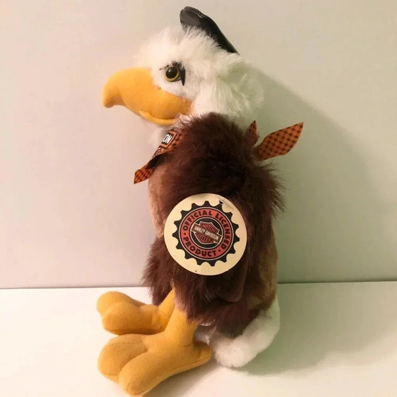 Vintage Harley Davidson Eagle Biker Hog Stuffed Animal  11 Inch Tall Plush Toy - Picture 5 of 15